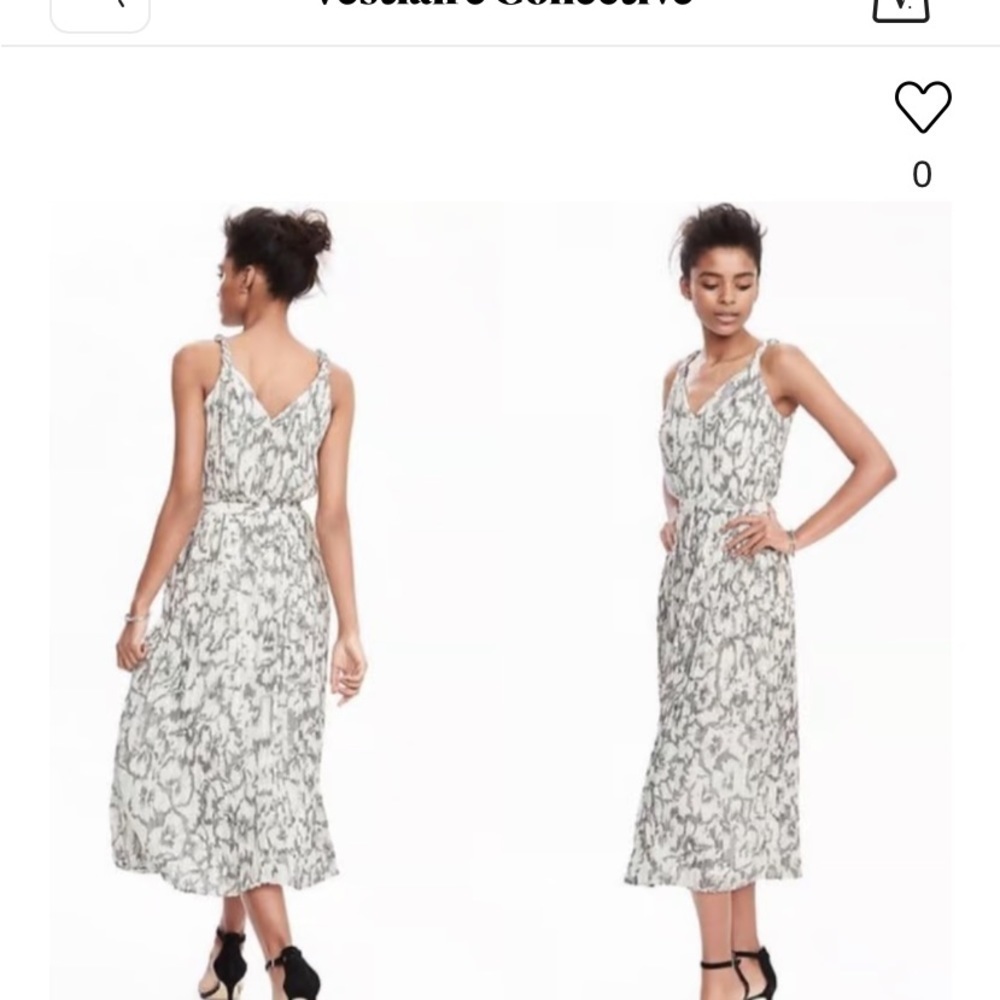 Banana Repulic Sketched Floral Pleated
Midi Dress with pockets - Picture 2 of 15
